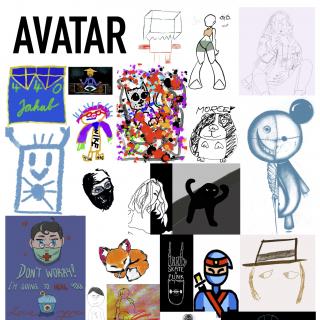 Návrhy avatarů účastníků - grafické vyjádření osobní přezdívky.